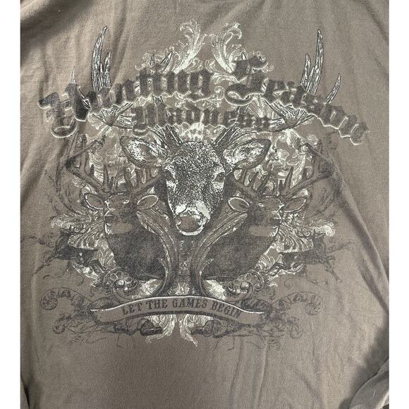 Men's Ivory Outfitters T-shirt 2XL Brown Long Sleeve Hunting Season - Picture 3 of 6